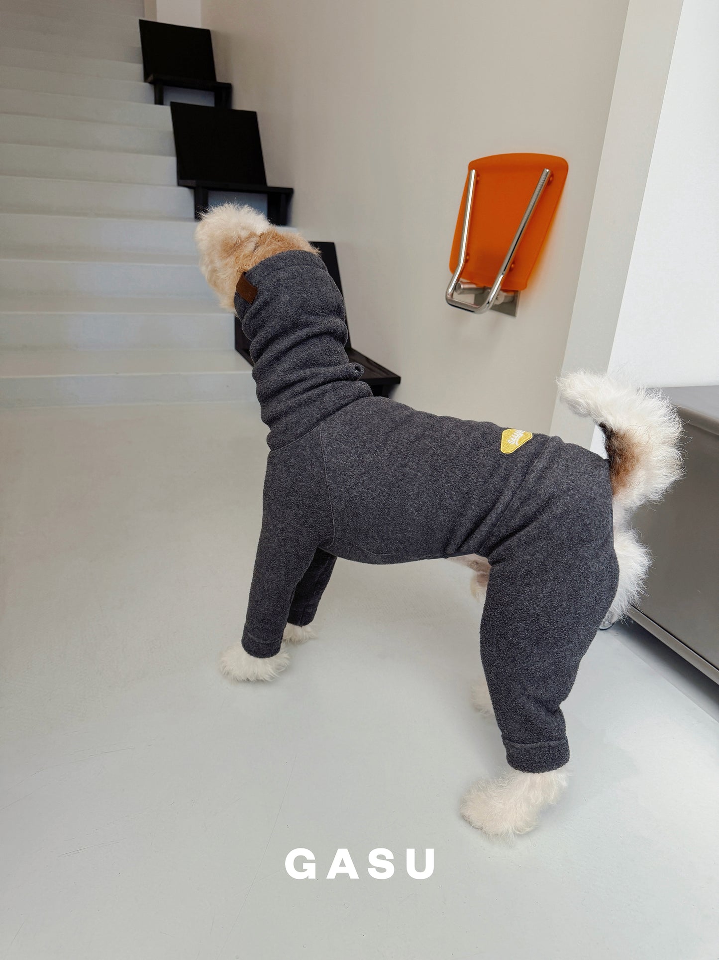 GASU Soleil / [4 Colors] Mix & Match Freely! Slim Anti-Static Stretch Fleece 4-Leg Jumpsuit