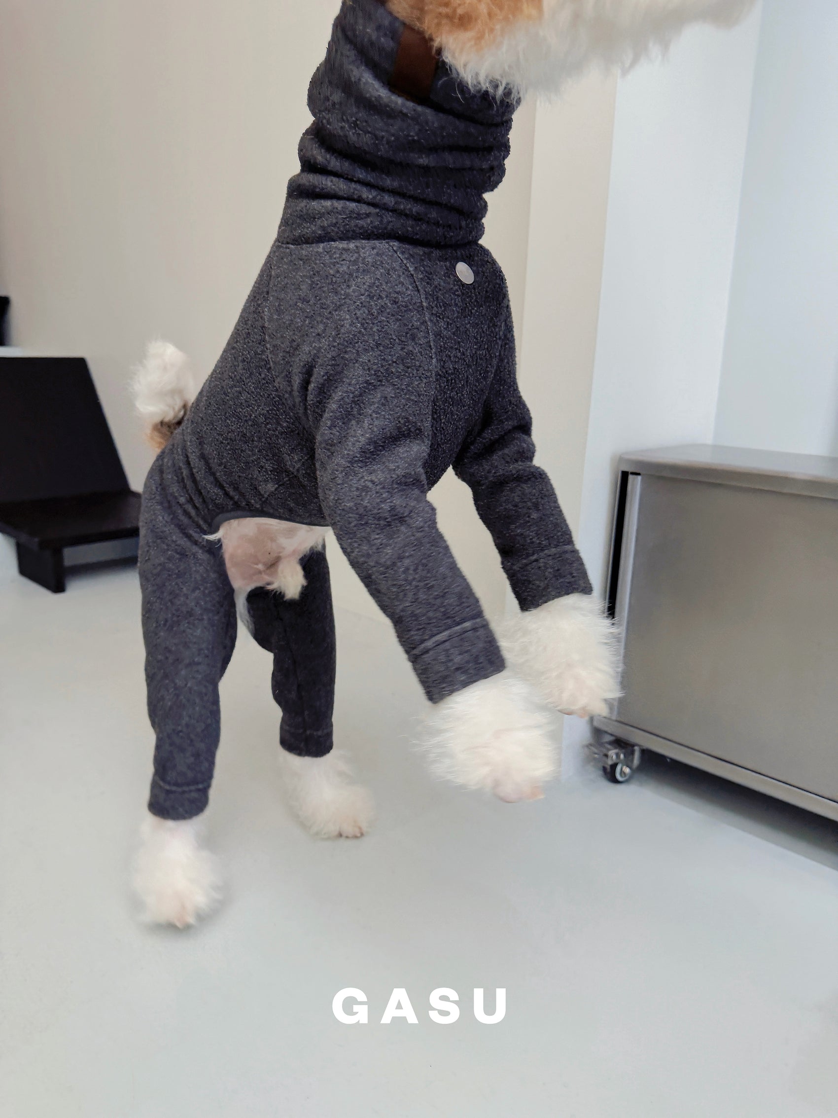 GASU Soleil / [4 Colors] Mix & Match Freely! Slim Anti-Static Stretch Fleece 4-Leg Jumpsuit