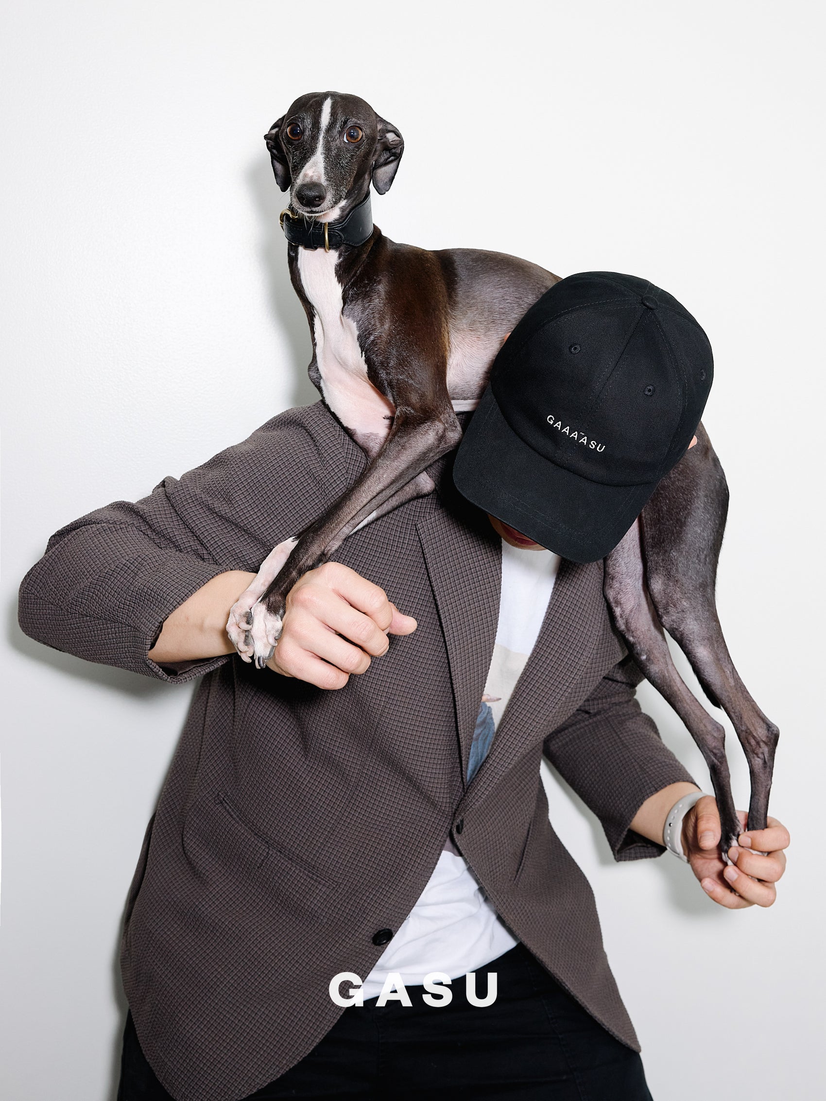 GASU Moi /  [4 Colors] Small Letters Embroidered Pet & Human Sunshade Baseball Cap