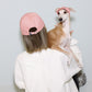 GASU Moi /  [4 Colors] Small Letters Embroidered Pet & Human Sunshade Baseball Cap