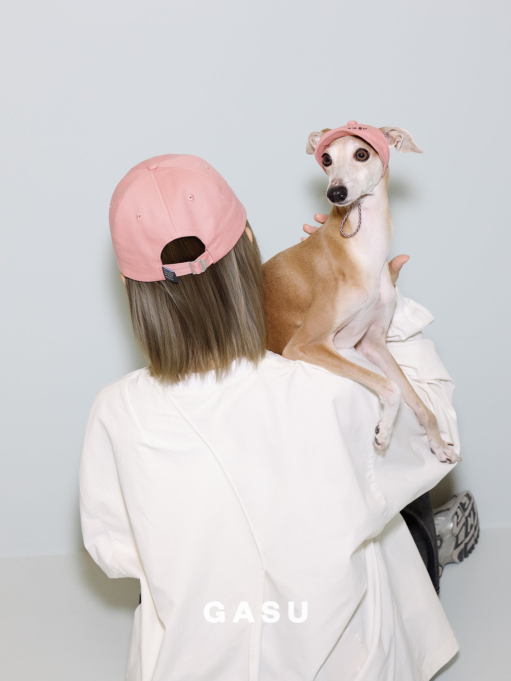 GASU Moi /  [4 Colors] Small Letters Embroidered Pet & Human Sunshade Baseball Cap