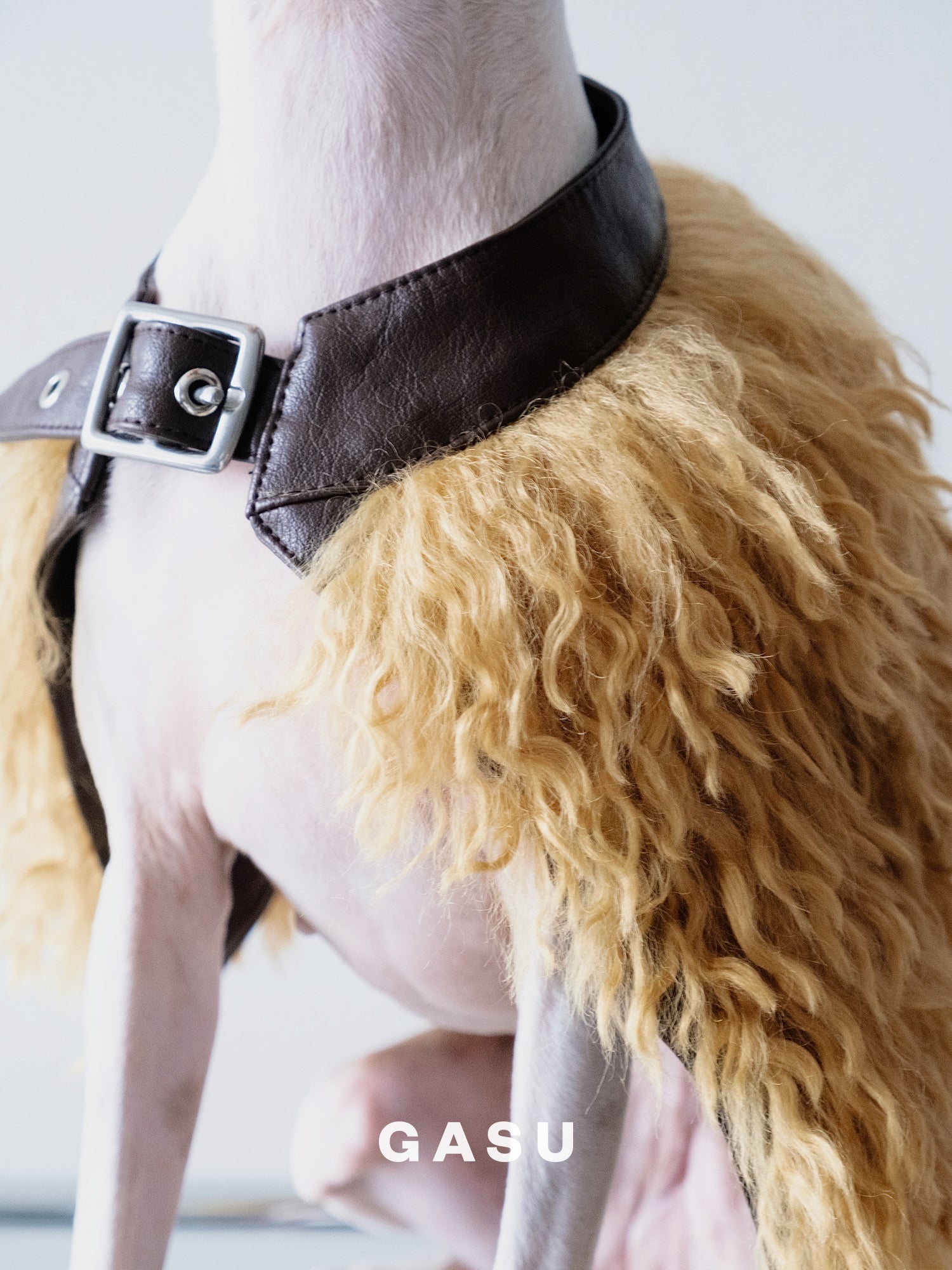 GASU Couronne / [3 Colors] Handcrafted Faux Fur Leather Cloak