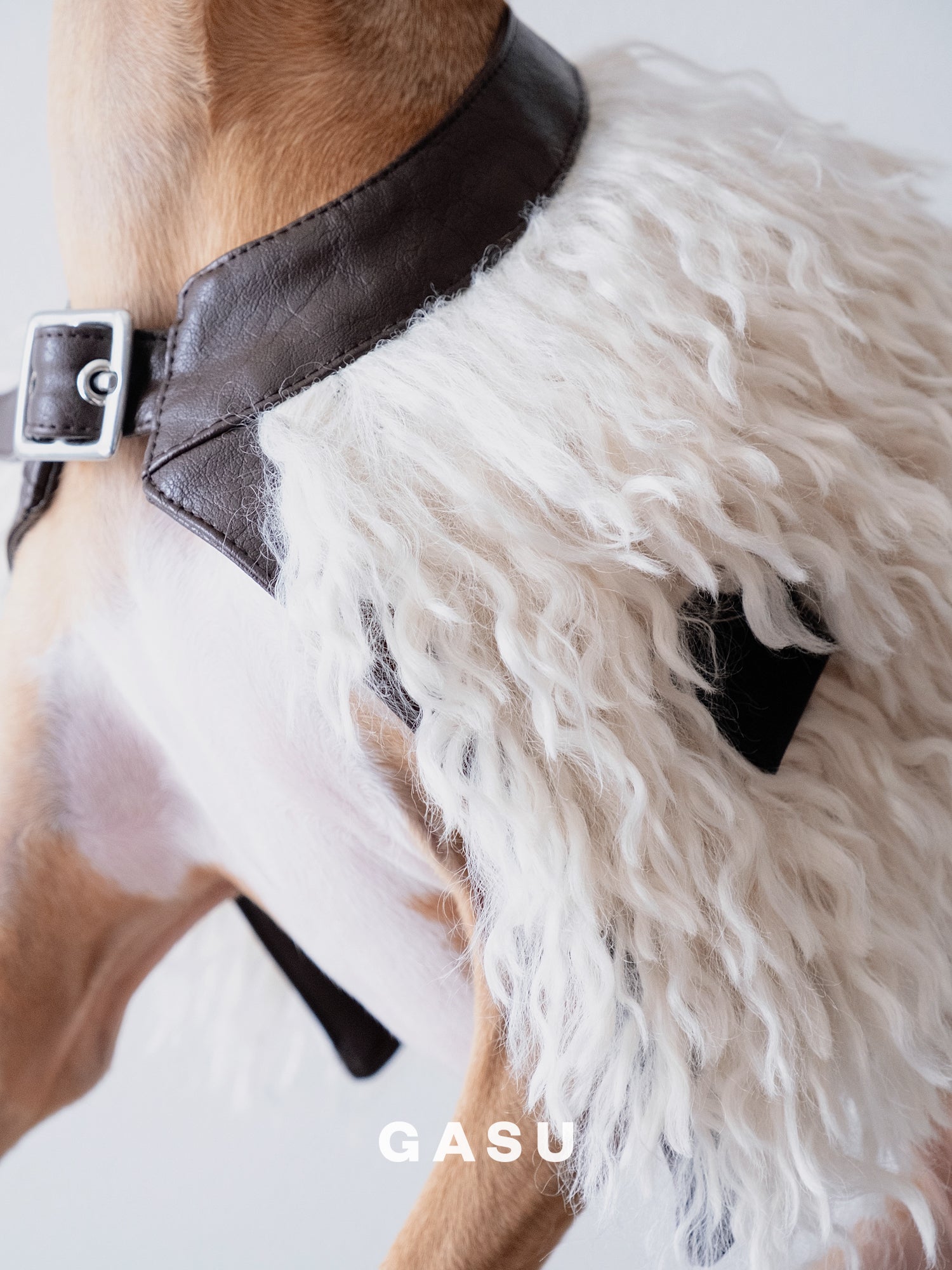 GASU Couronne / [3 Colors] Handcrafted Faux Fur Leather Cloak