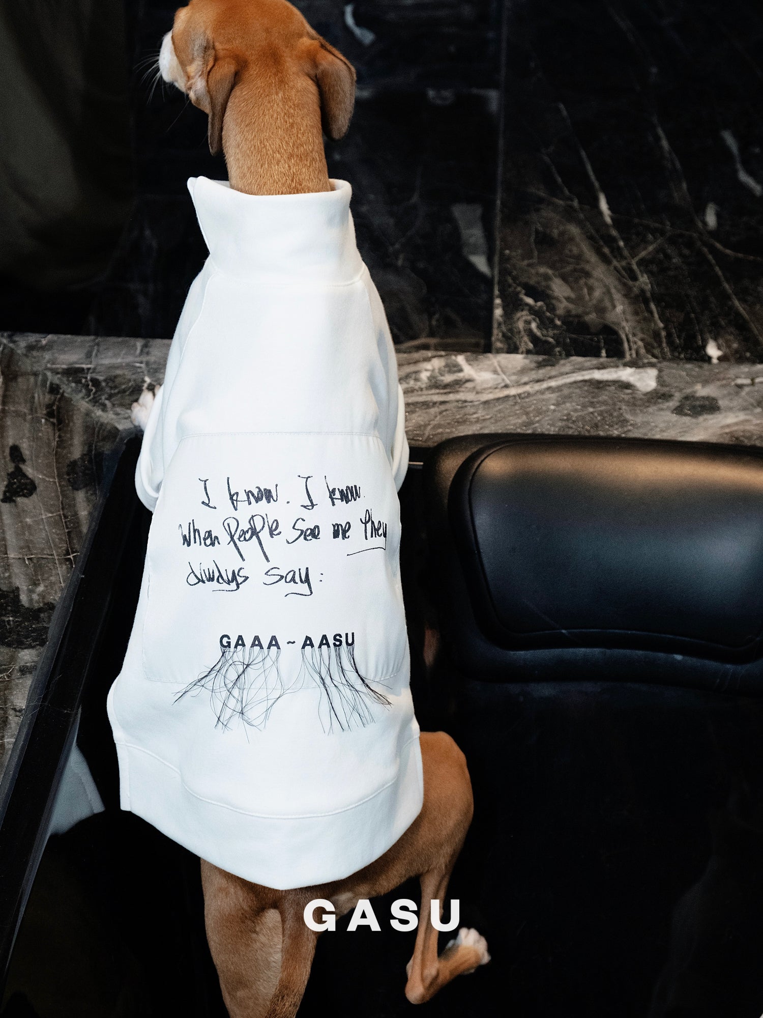 GASU Moi / [White] Slogan White Soft T-shirt