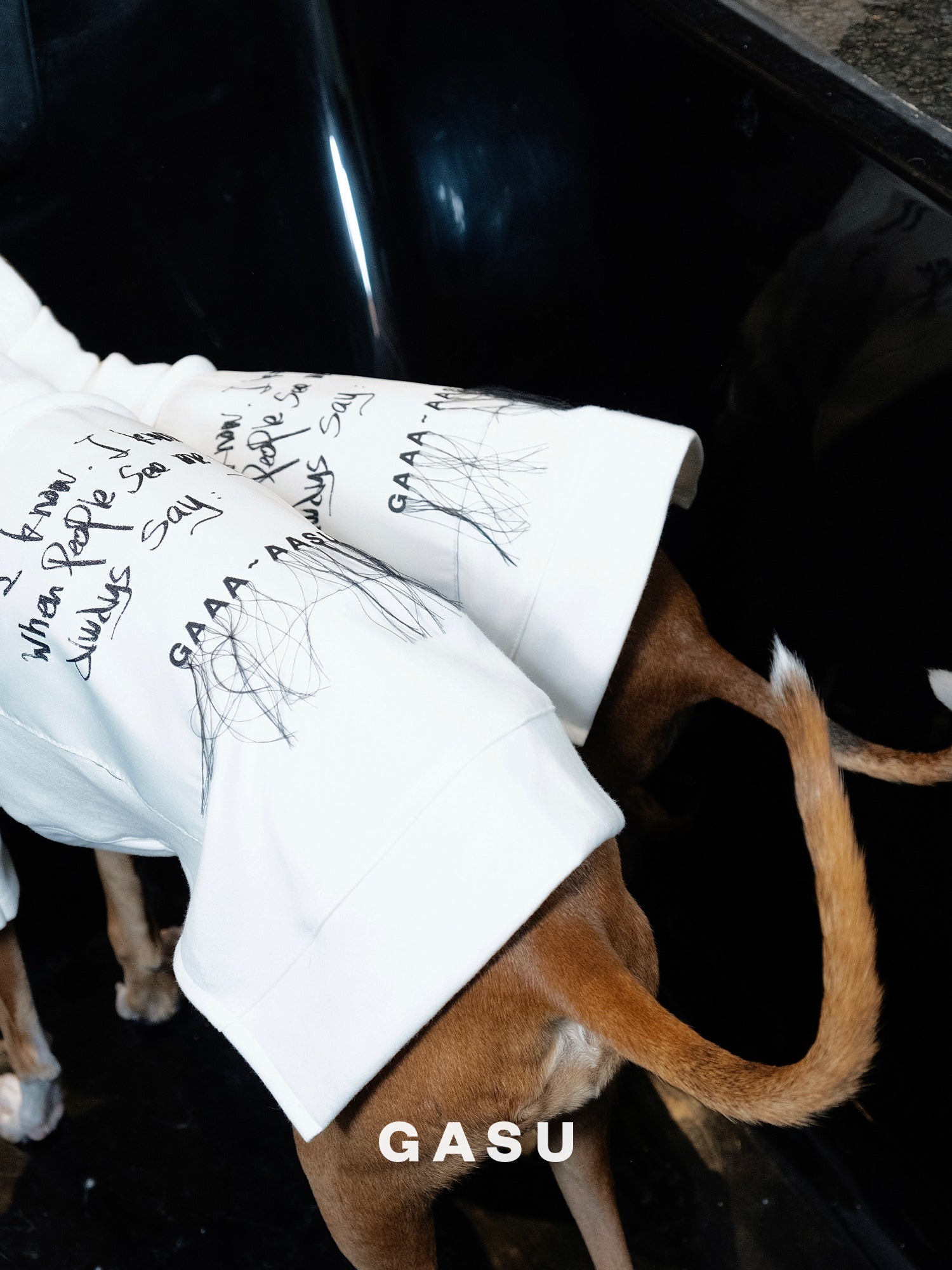 GASU Moi / [White] Slogan White Soft T-shirt