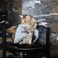 GASU Couronne / [3 Colors] Handcrafted Faux Fur Leather Cloak