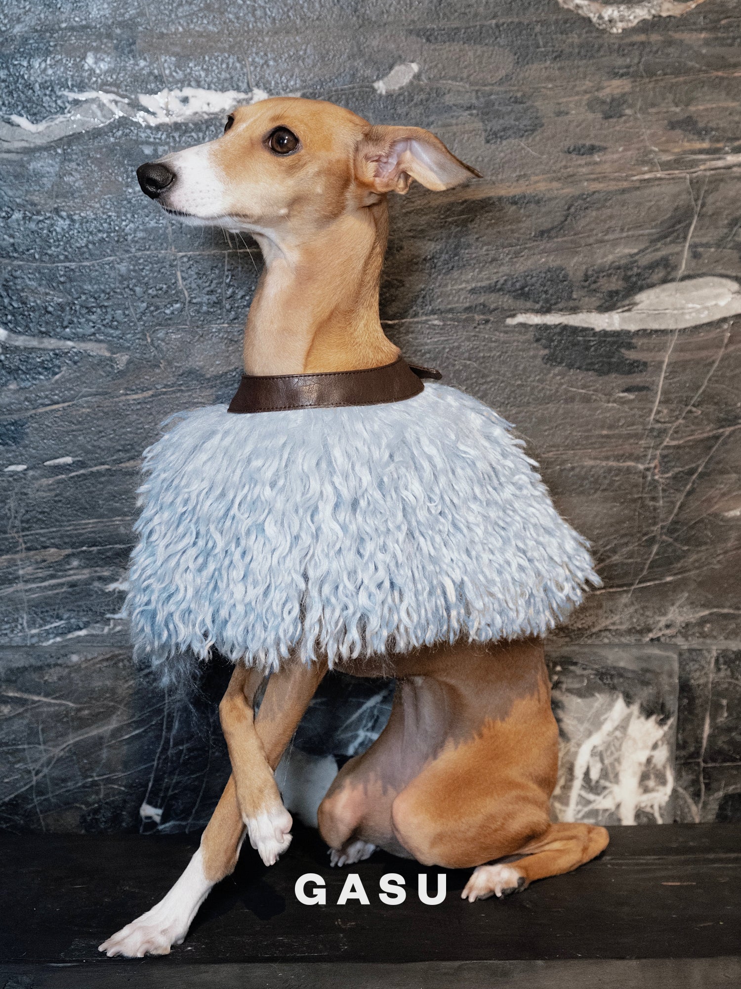 GASU Couronne / [3 Colors] Handcrafted Faux Fur Leather Cloak