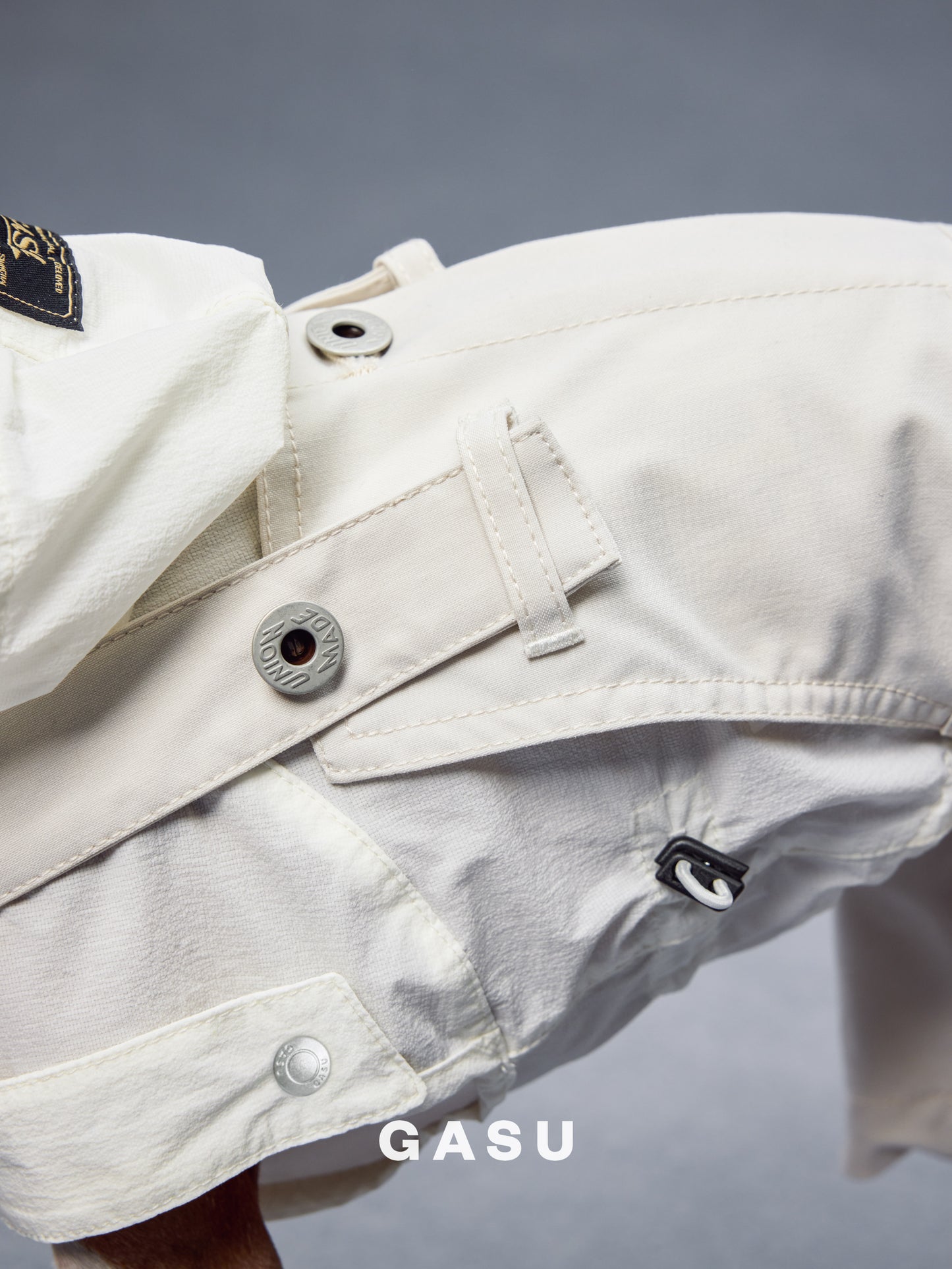GASU Variété / [Ash Grey Utility] Imported Metal Buckles Utility Overalls