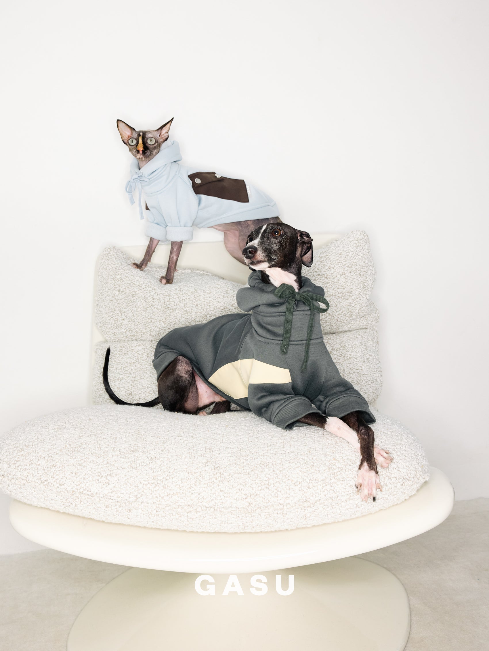 GASU Variété / [3 Colors] Antistatic Thick Fleece Hoodie
