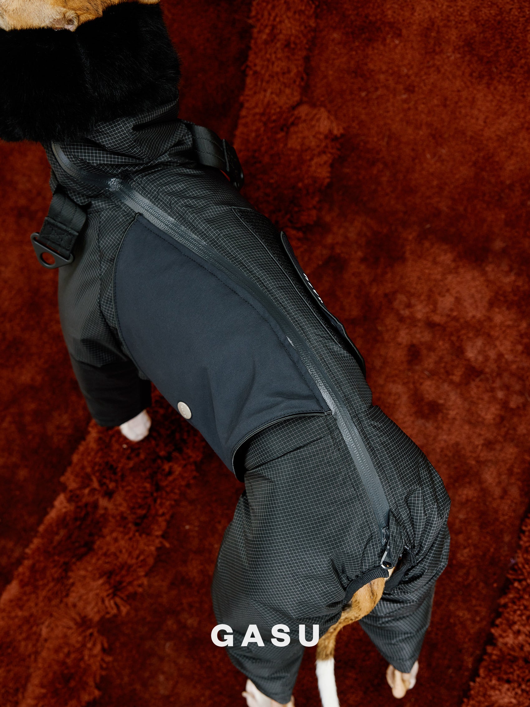 GASU Assembler / [Ink Mirage] 3M Thinsulate™ Antistatic Down-Feel Ultra-Waterproof Extra-Thick 4-Legged Padded Snowsuit