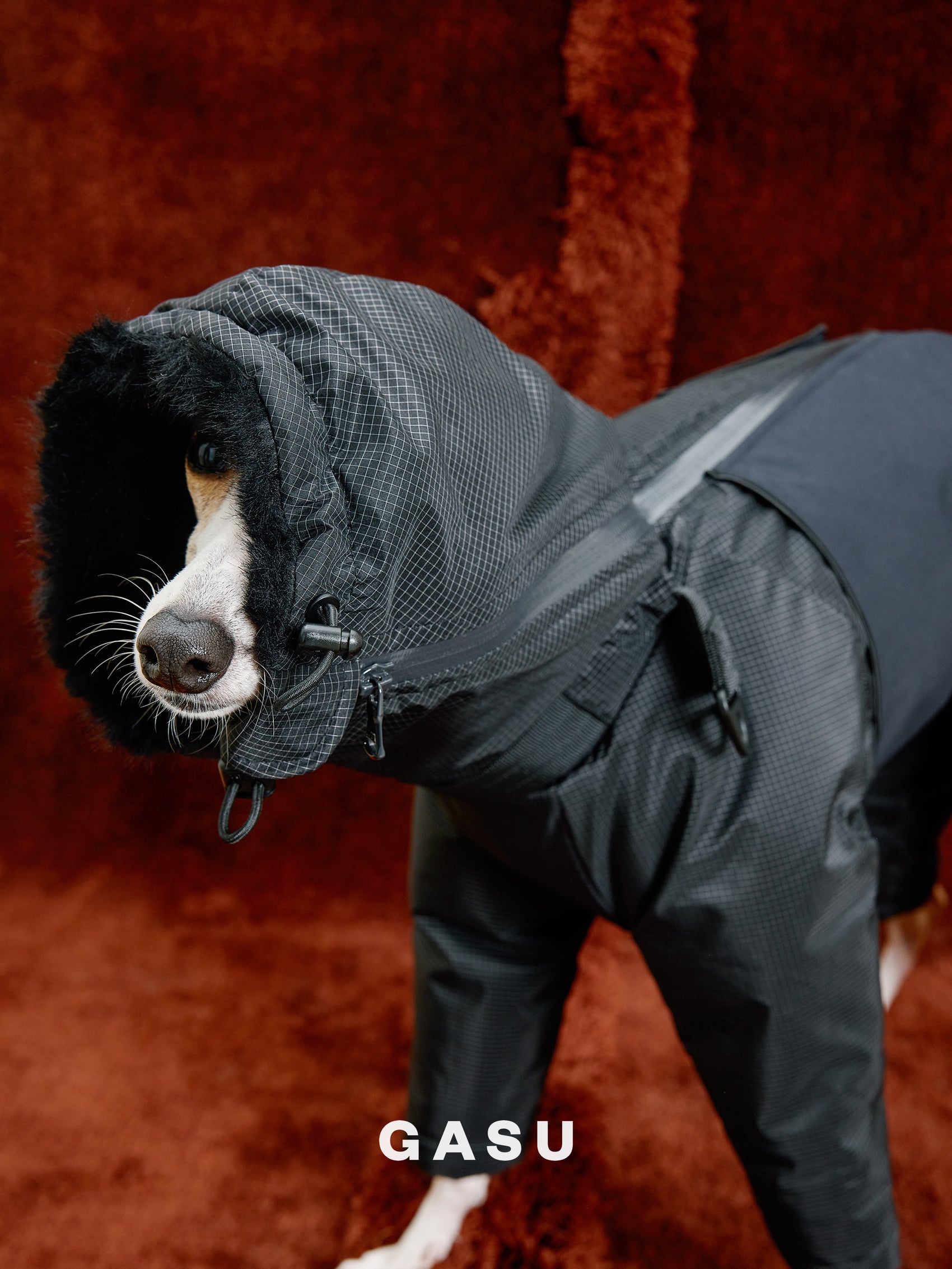 GASU Assembler / [Ink Mirage] 3M Thinsulate™ Antistatic Down-Feel Ultra-Waterproof Extra-Thick 4-Legged Padded Snowsuit