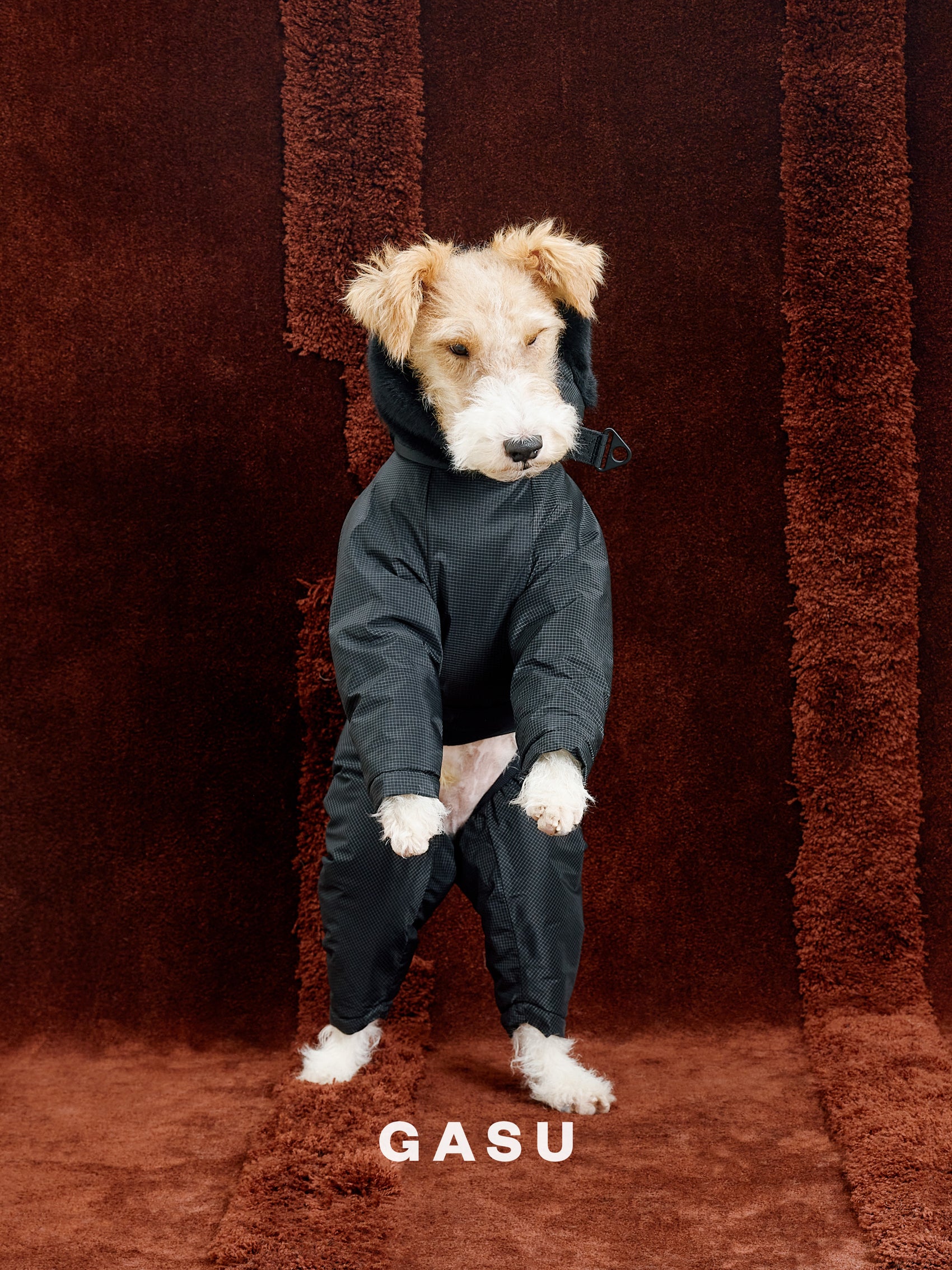 GASU Assembler / [Ink Mirage] 3M Thinsulate™ Antistatic Down-Feel Ultra-Waterproof Extra-Thick 4-Legged Padded Snowsuit