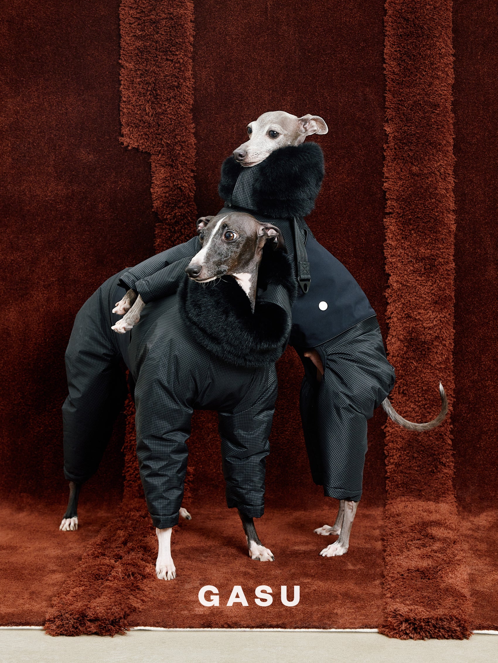 GASU Assembler / [Ink Mirage] 3M Thinsulate™ Antistatic Down-Feel Ultra-Waterproof Extra-Thick 4-Legged Padded Snowsuit
