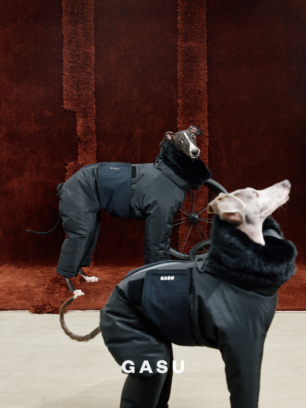 GASU Assembler / [Ink Mirage] 3M Thinsulate™ Antistatic Down-Feel Ultra-Waterproof Extra-Thick 4-Legged Padded Snowsuit