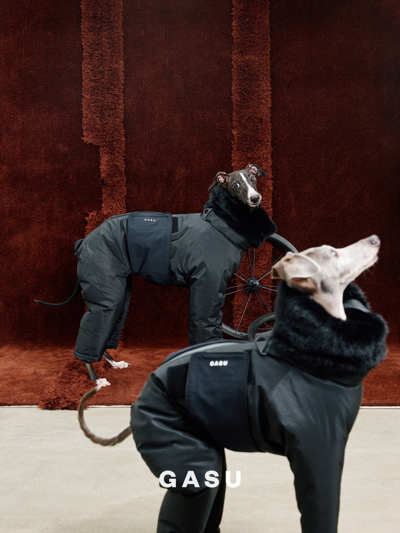 GASU Assembler / [Ink Mirage] 3M Thinsulate™ Antistatic Down-Feel Ultra-Waterproof Extra-Thick 4-Legged Padded Snowsuit