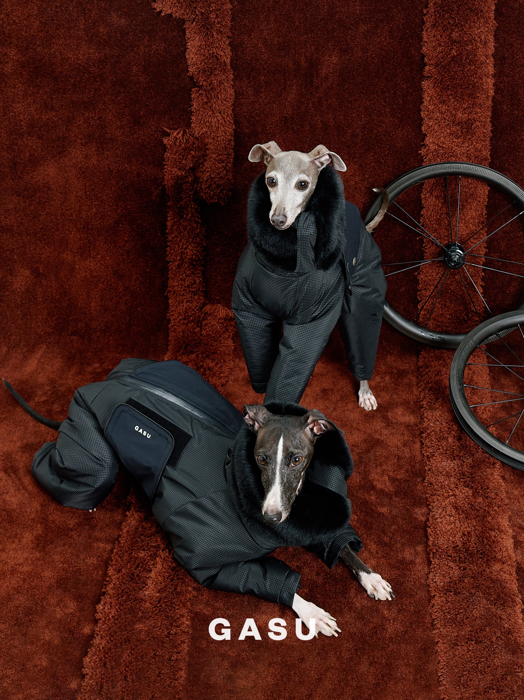 GASU Assembler / [Ink Mirage] 3M Thinsulate™ Antistatic Down-Feel Ultra-Waterproof Extra-Thick 4-Legged Padded Snowsuit