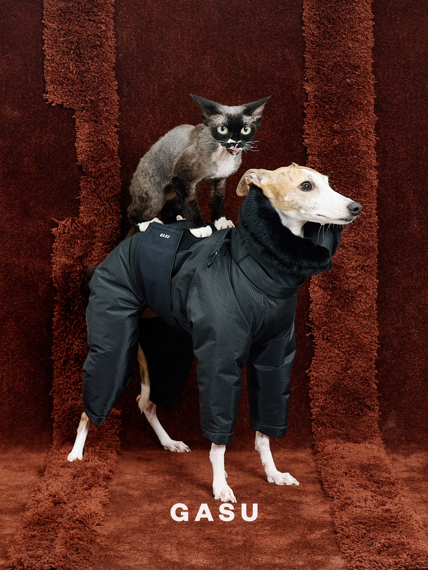 GASU Assembler / [Ink Mirage] 3M Thinsulate™ Antistatic Down-Feel Ultra-Waterproof Extra-Thick 4-Legged Padded Snowsuit