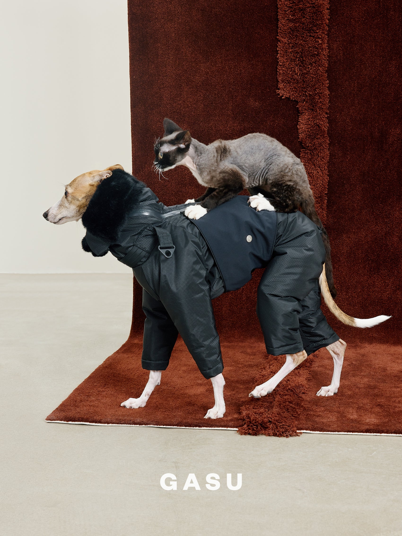 GASU Assembler / [Ink Mirage] 3M Thinsulate™ Antistatic Down-Feel Ultra-Waterproof Extra-Thick 4-Legged Padded Snowsuit