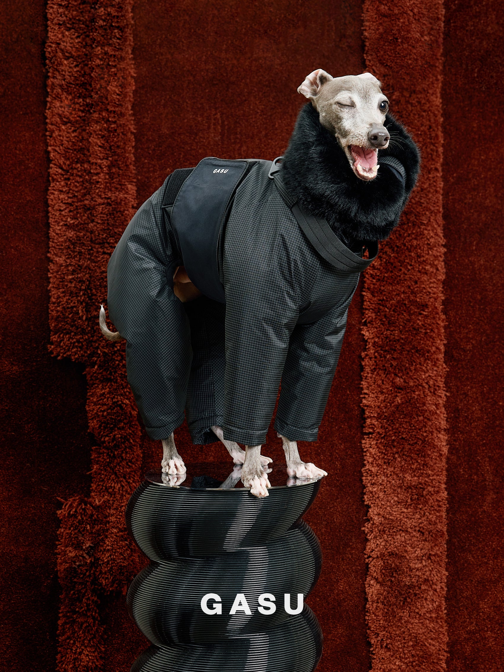 GASU Assembler / [Ink Mirage] 3M Thinsulate™ Antistatic Down-Feel Ultra-Waterproof Extra-Thick 4-Legged Padded Snowsuit