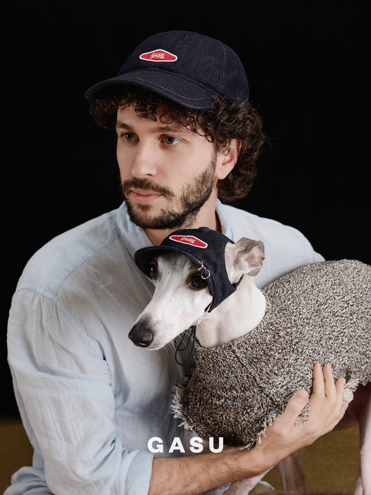 GASU Moi /  [Navy Demin] Pets & Human Vintage Demin Baseball Cap
