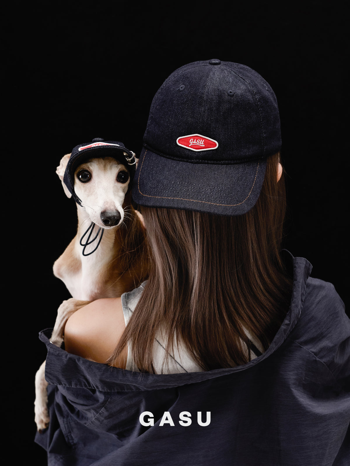 GASU Moi /  [Navy Demin] Pets & Human Vintage Demin Baseball Cap
