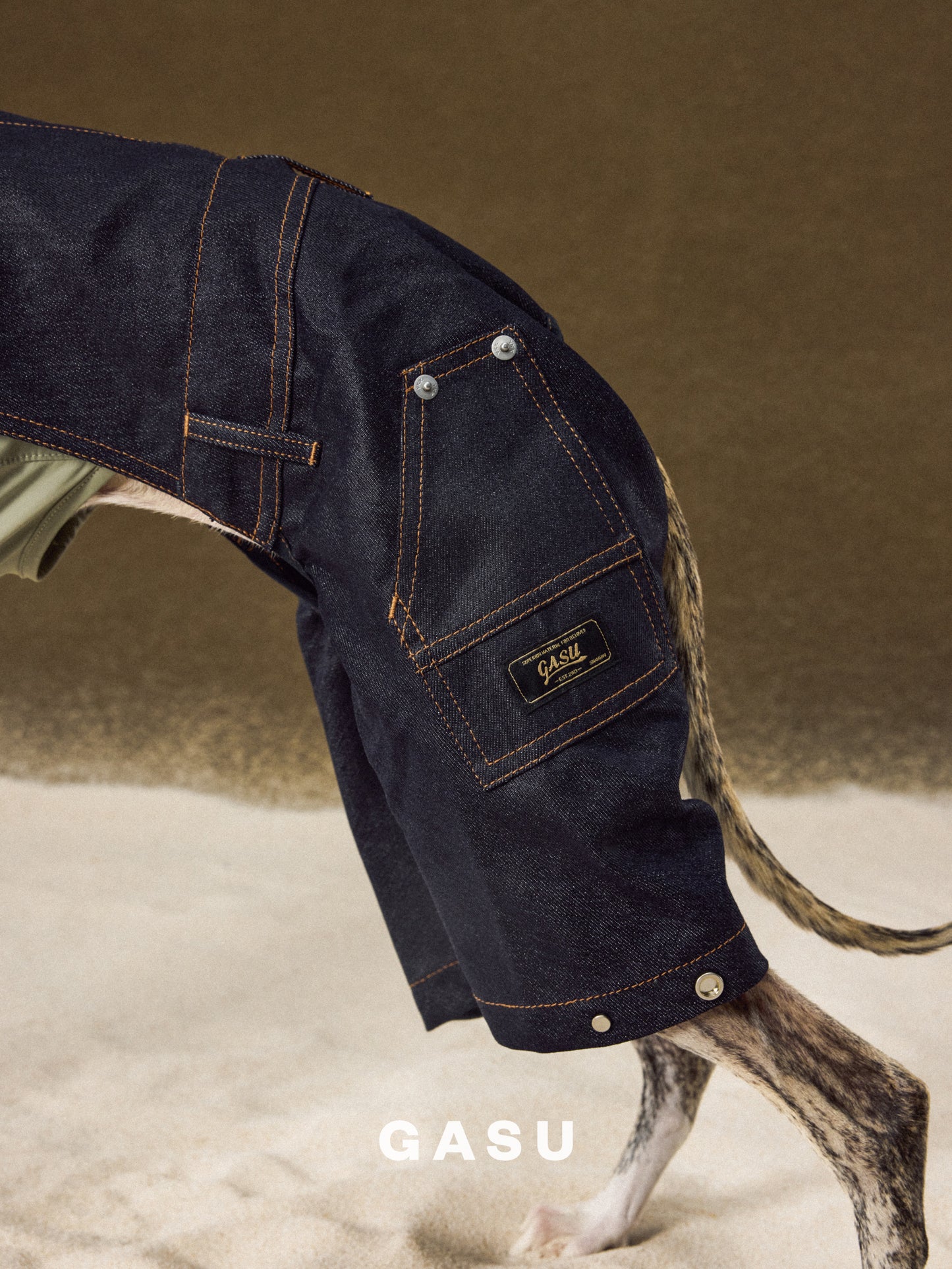 GASU Variété / [Navy Demin] Imported Metal Buckles Utility Overalls
