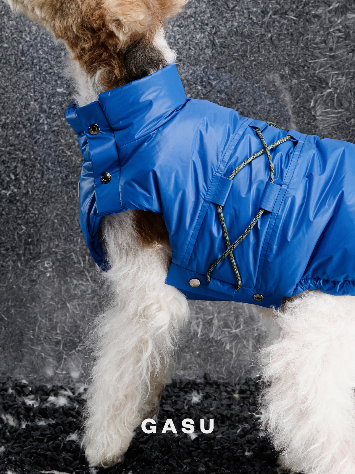 GASU Variété / [Neon Cobalt] Waterproof Reversible Ultra-Light Padded Vest
