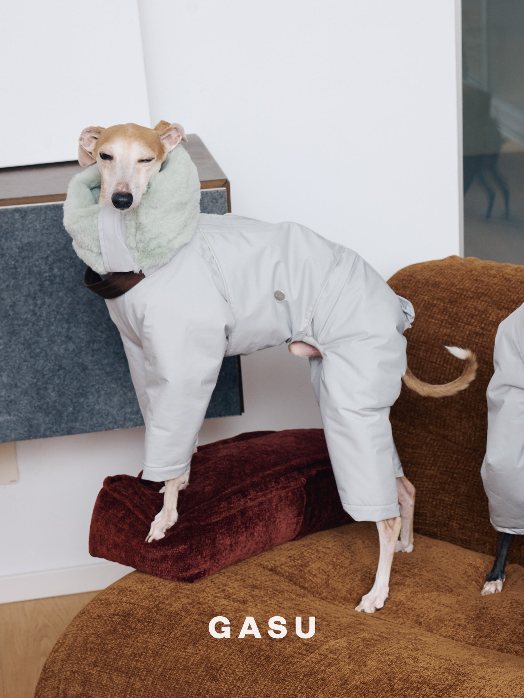 GASU Assembler / [Space Silver] 3M Thinsulate™ Antistatic Down-Feel Ultra-Waterproof Extra-Thick 4-Legged Padded Snowsuit