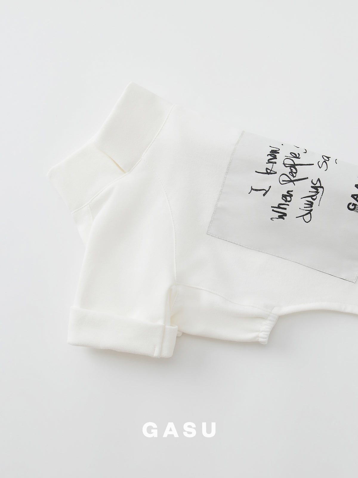 GASU Moi / [White] Slogan White Soft T-shirt