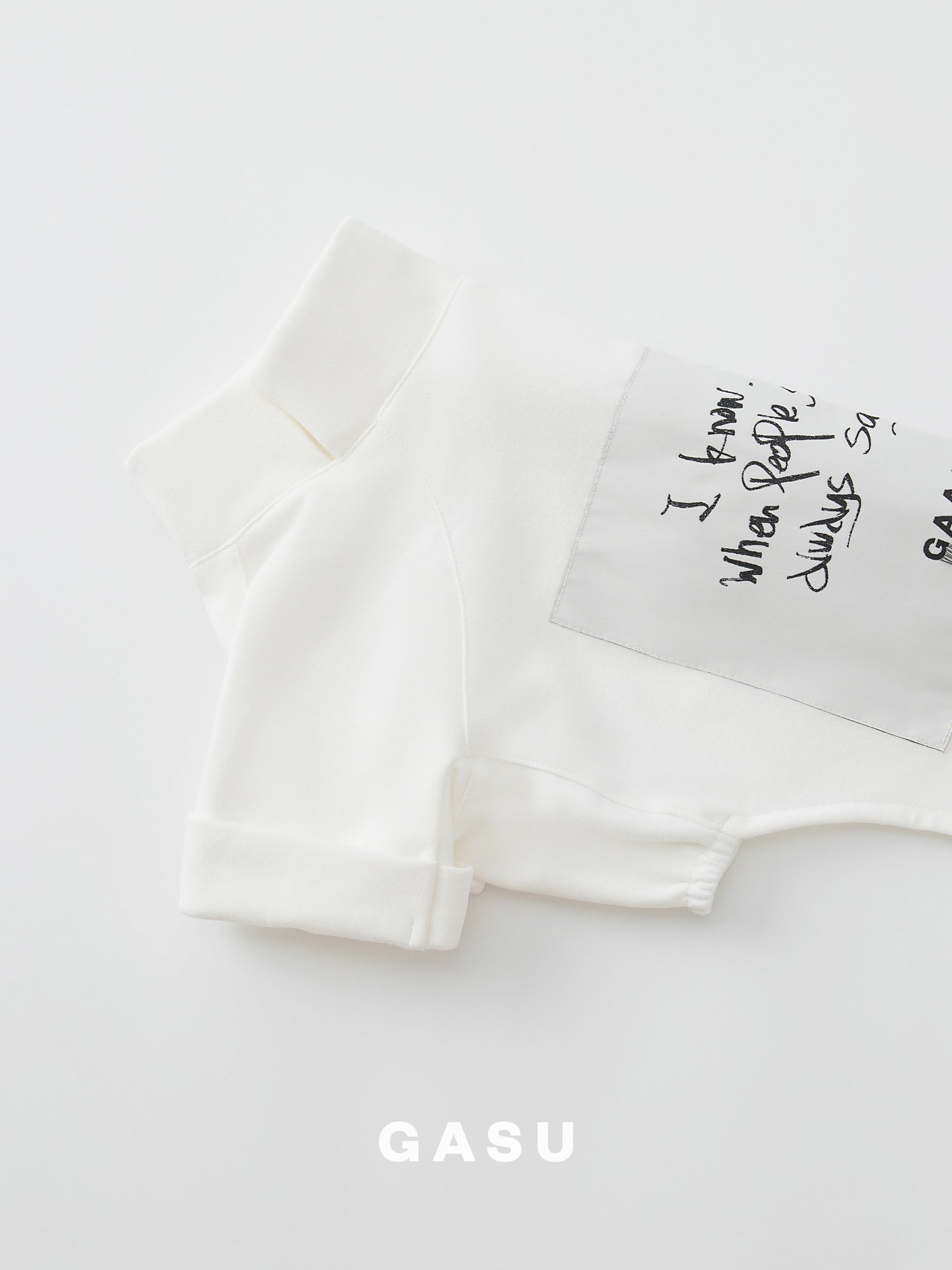 GASU Moi / [White] Slogan White Soft T-shirt