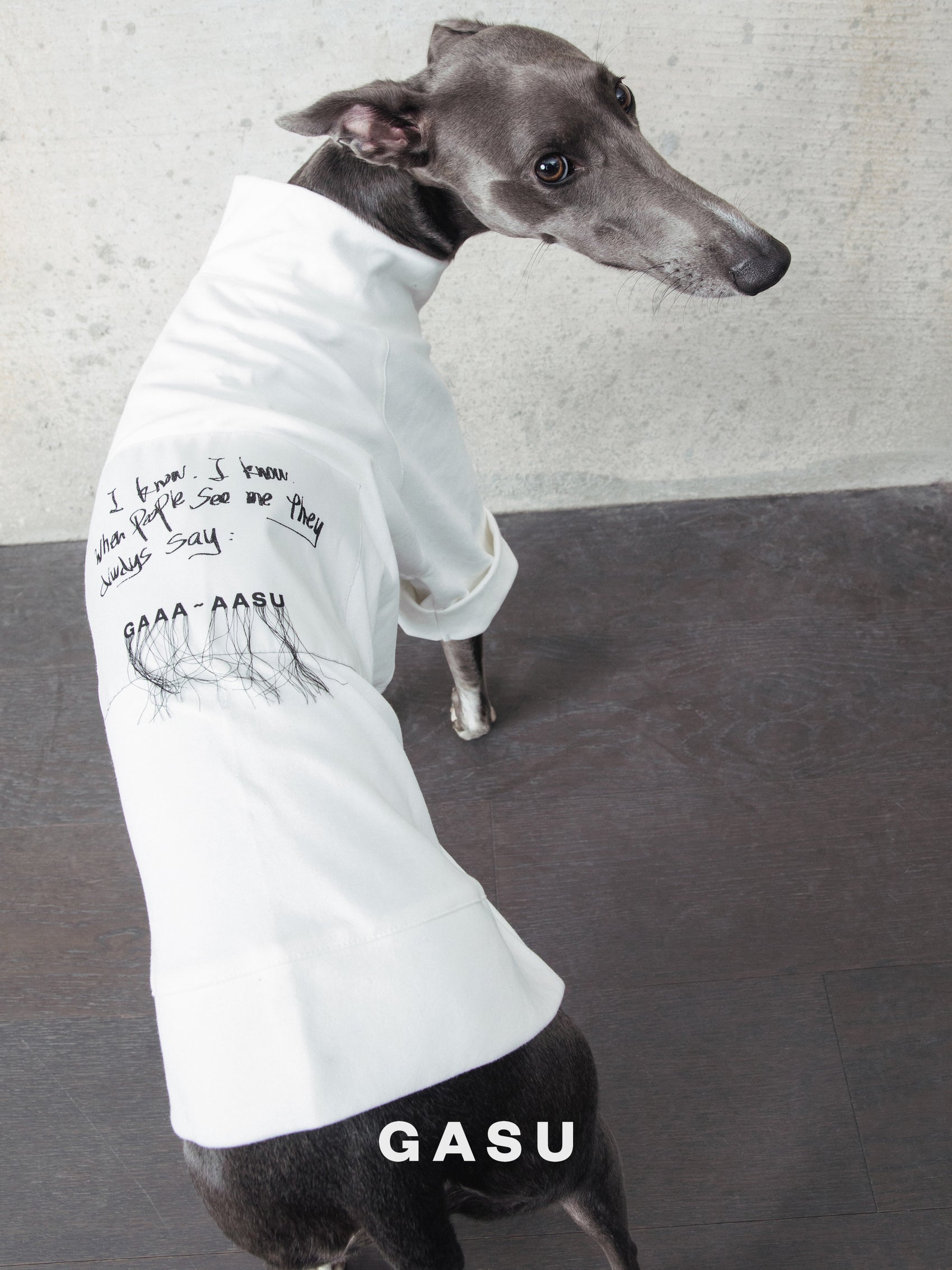 GASU Moi / [White] Slogan White Soft T-shirt