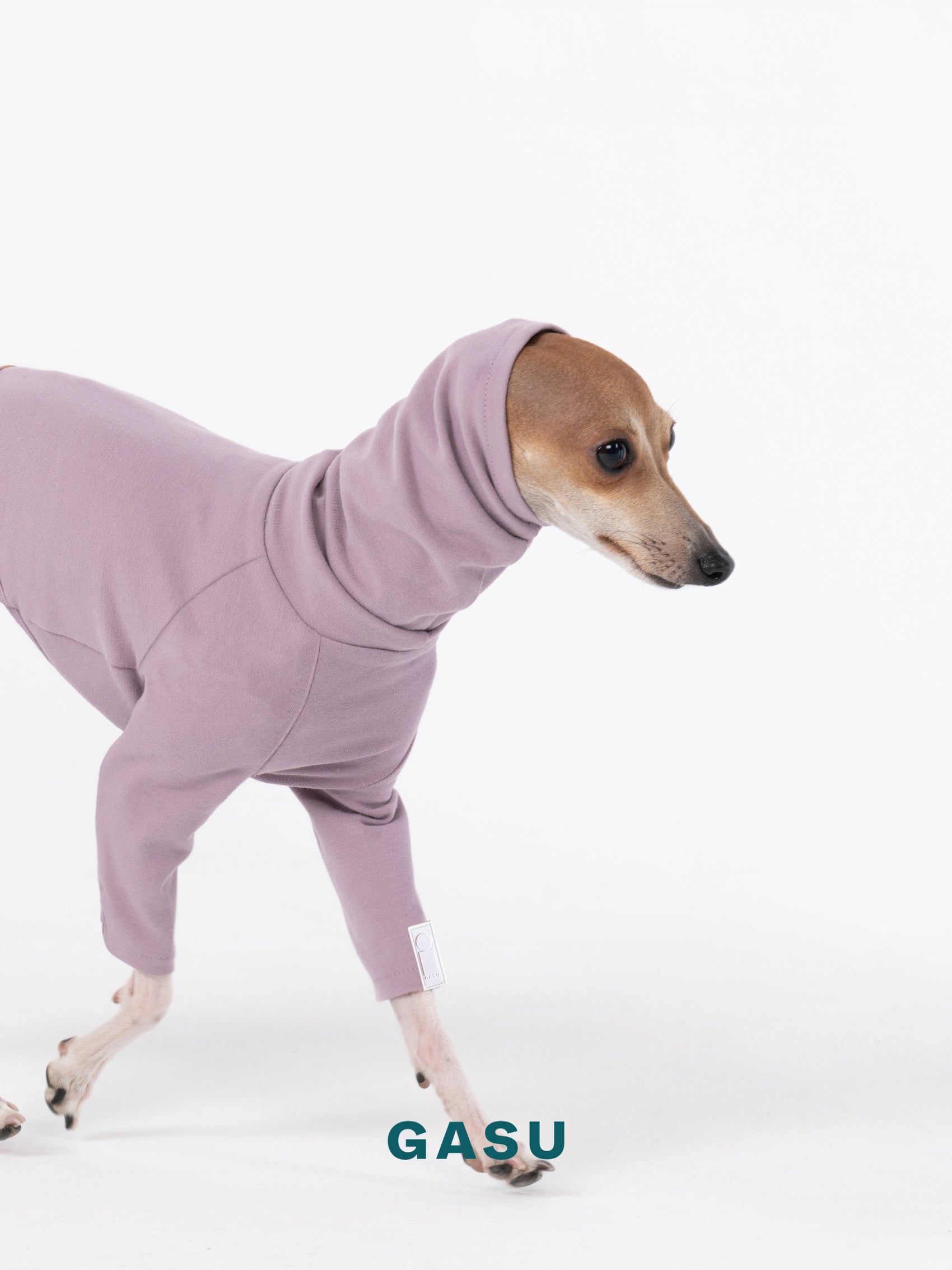 GASU Flâner / [Pale Purple] Cotton 4-Leg Fit Jumpsuit