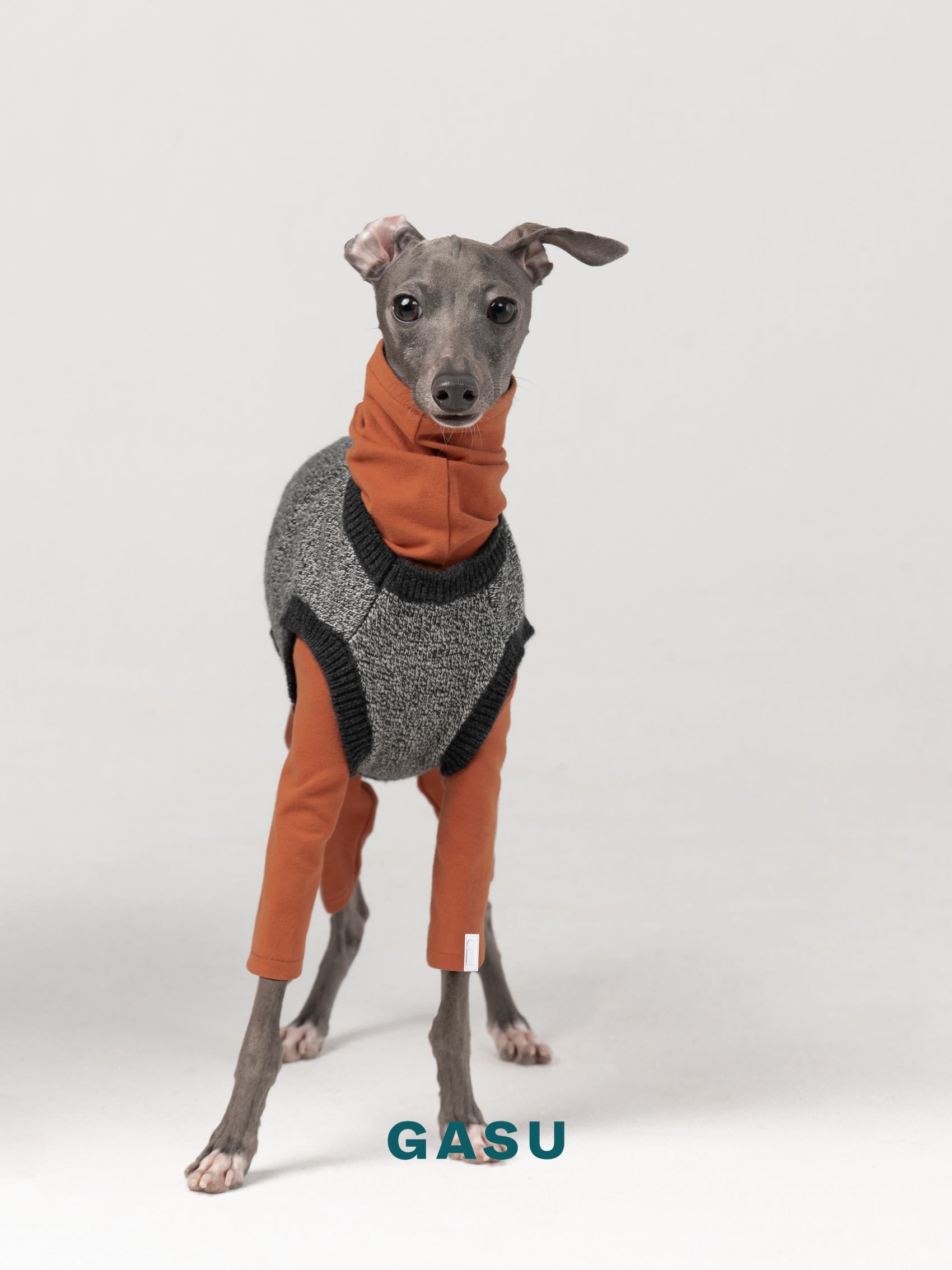 GASU Flâner / [Caramel Brown] Cotton 4-Leg Fit Jumpsuit