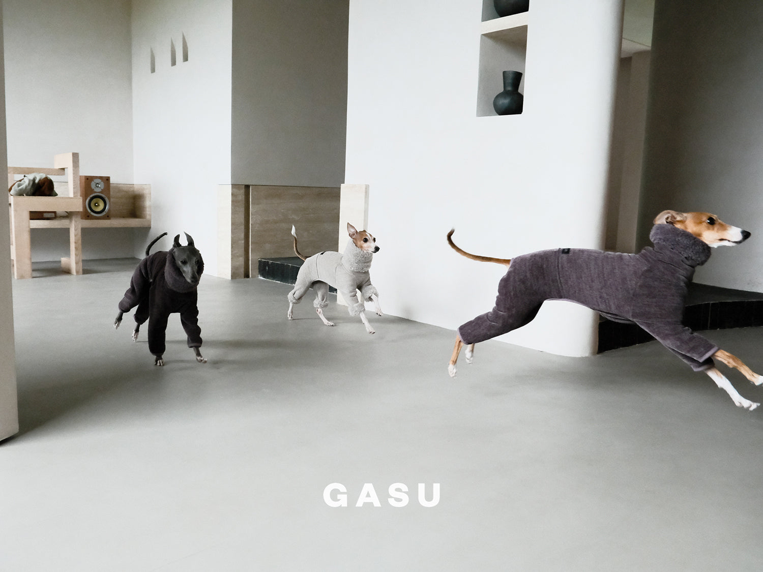 GASU Secret / [Raisin] 2-Sided Permanent Anti-static Fabric 4-Leg Fleece Technologically Warming Jumpsuit