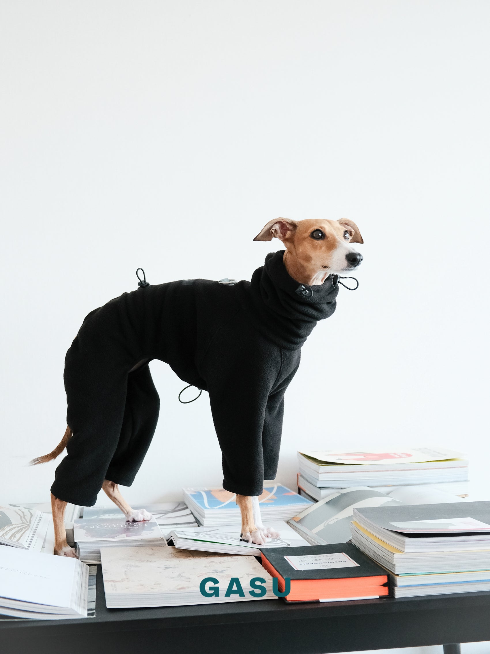GASU Soleil / [Black] Permanent Anti-static Fabric Adjustable 4-Leg Fleece Technologically Warming Jumpsuit
