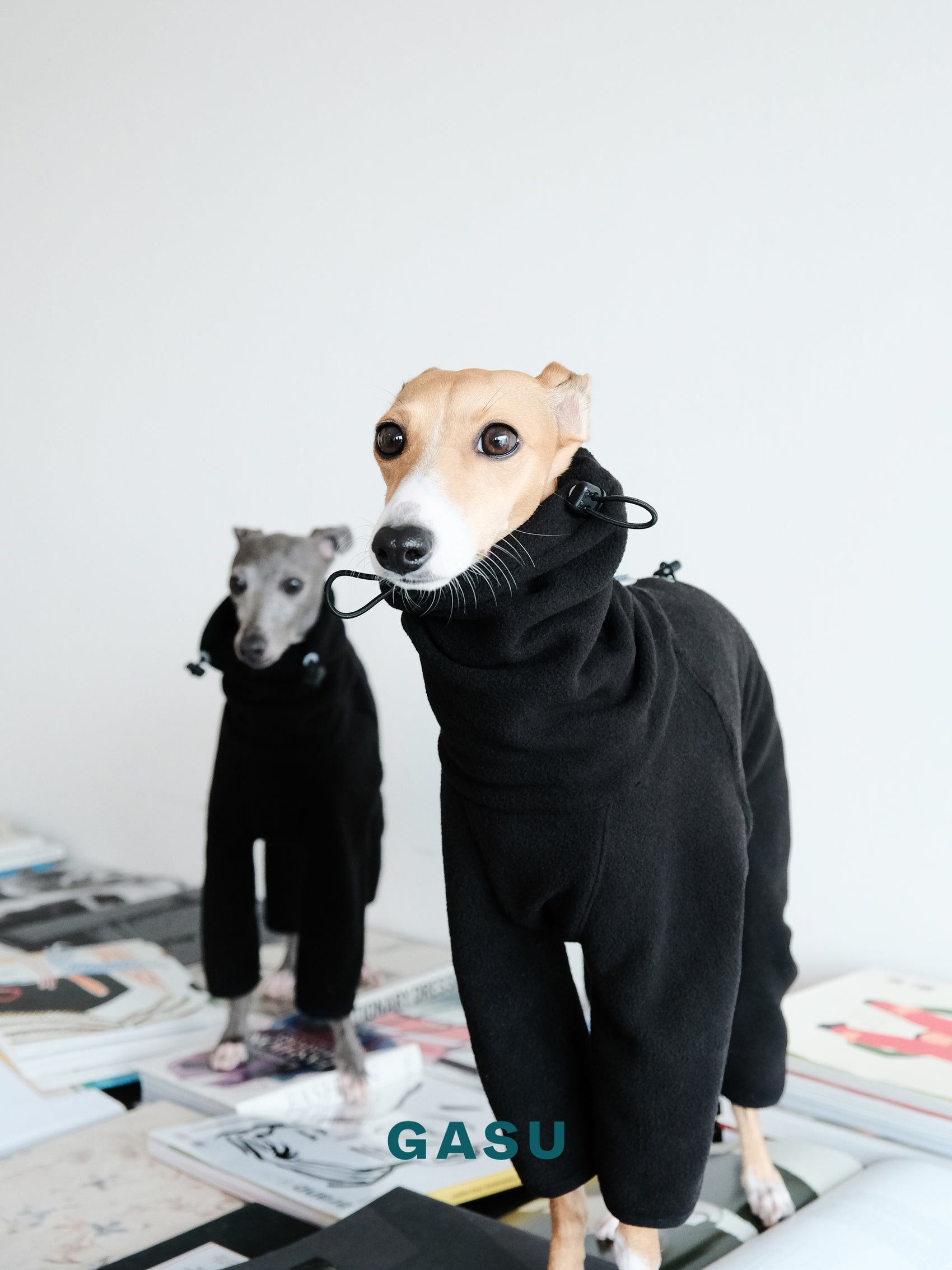 GASU Soleil / [Black] Permanent Anti-static Fabric Adjustable 4-Leg Fleece Technologically Warming Jumpsuit