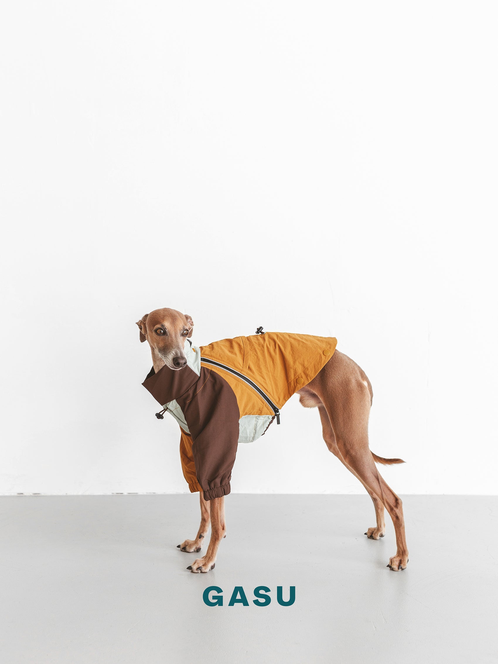 GASU Vautrer / [Mint Toffee] Detachable 4-Leg Raincoat / Windbreaker Jacket