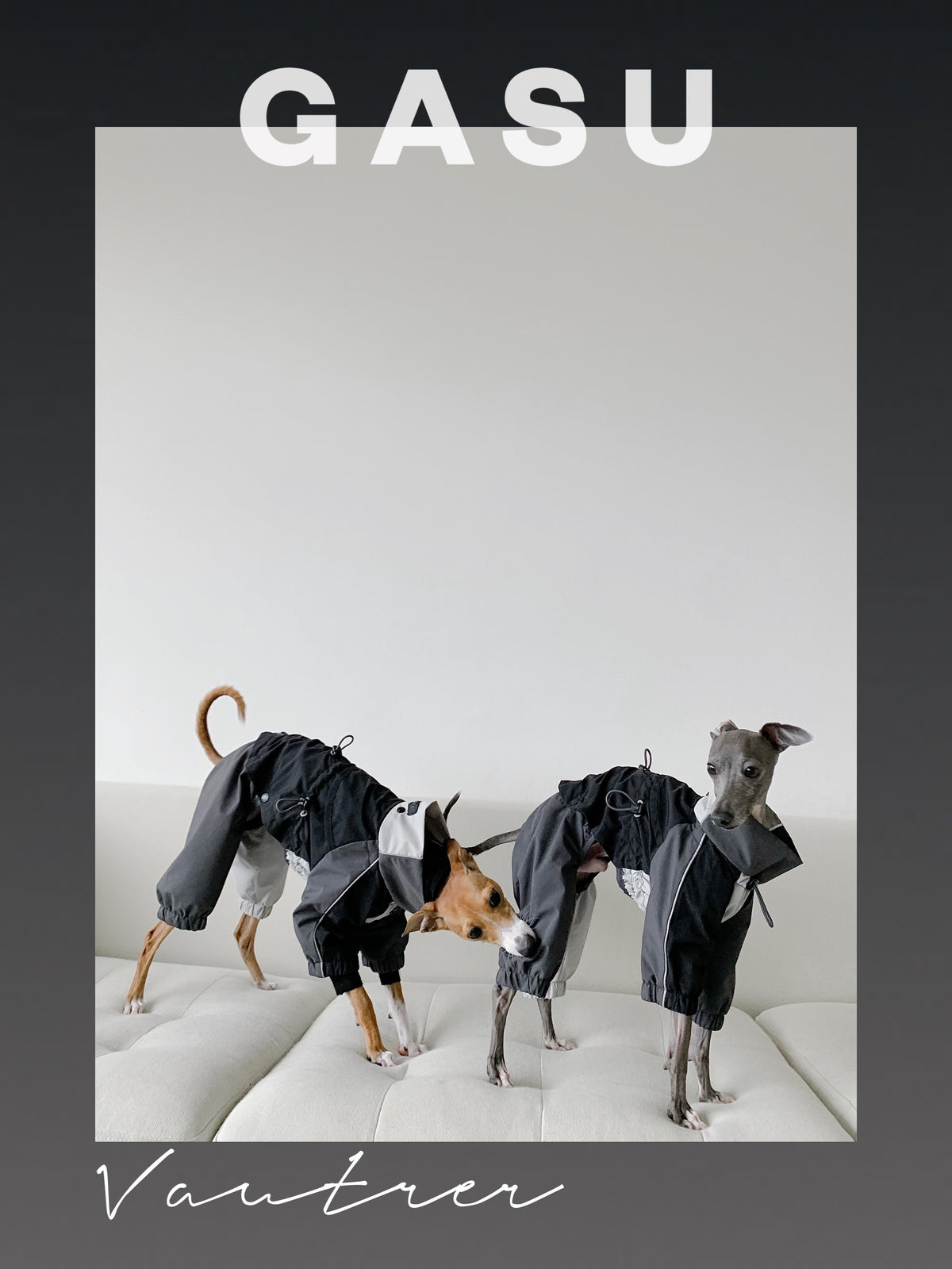 GASU Vautrer / [Coal Grey] Detachable 4-Leg Raincoat / Windbreaker Jacket