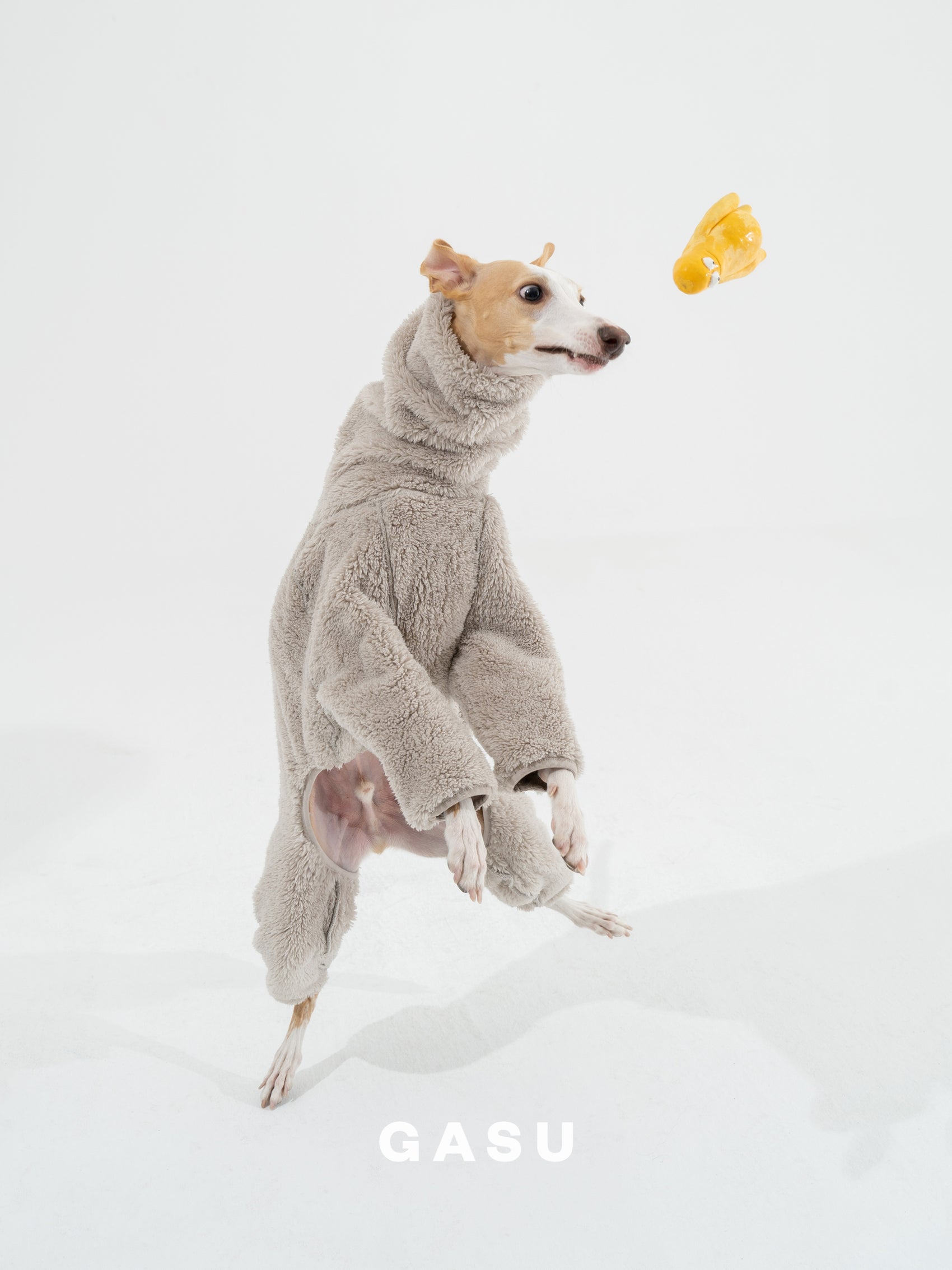 GASU Secret / [Sand] 2-Sided Permanent Anti-static Fabric 4-Leg Fleece Technologically Warming Jumpsuit