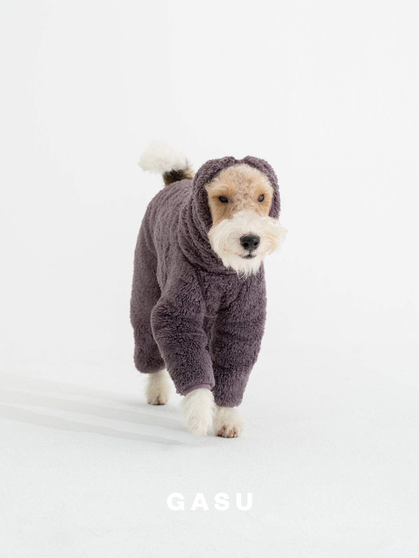 GASU Secret / [Raisin] 2-Sided Permanent Anti-static Fabric 4-Leg Fleece Technologically Warming Jumpsuit