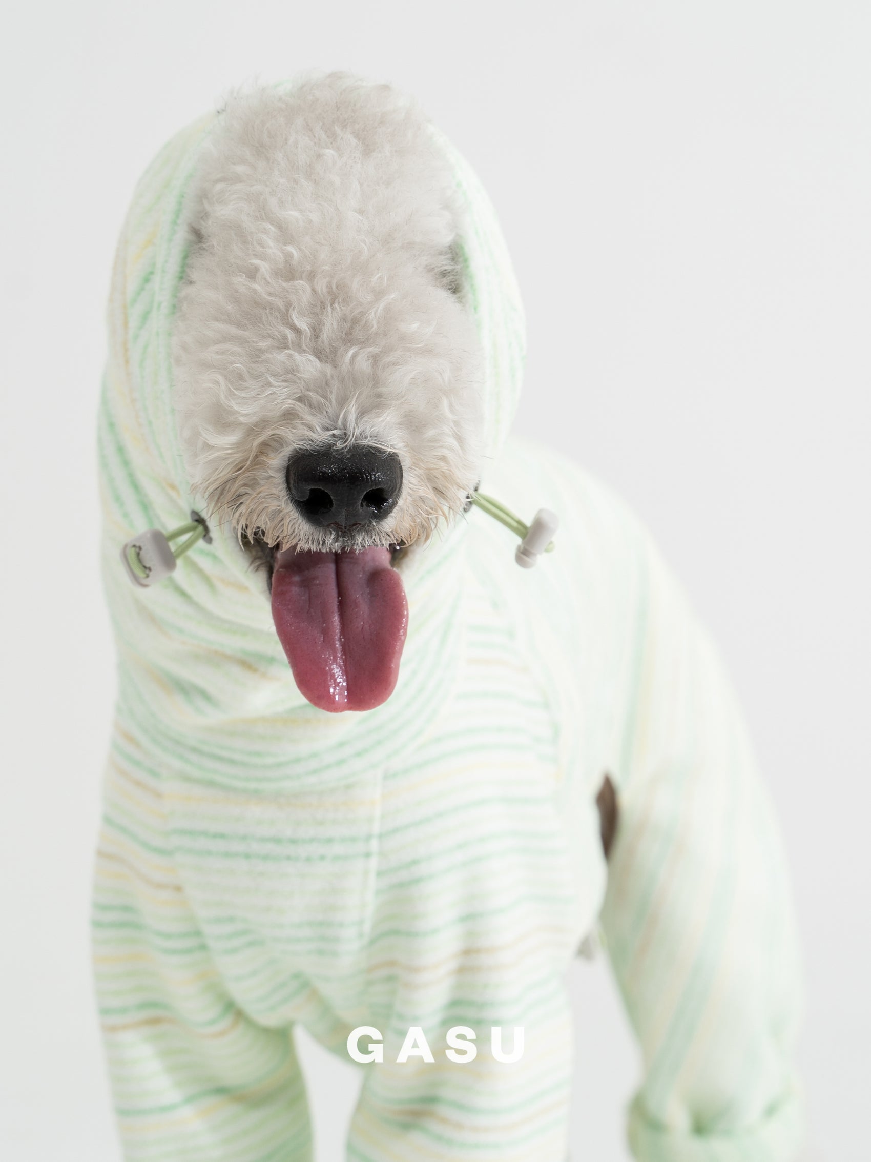 GASU Soleil / [Vivid Green] Permanent Anti-static Fabric Adjustable 4-Leg Fleece Technologically Warming Jumpsuit