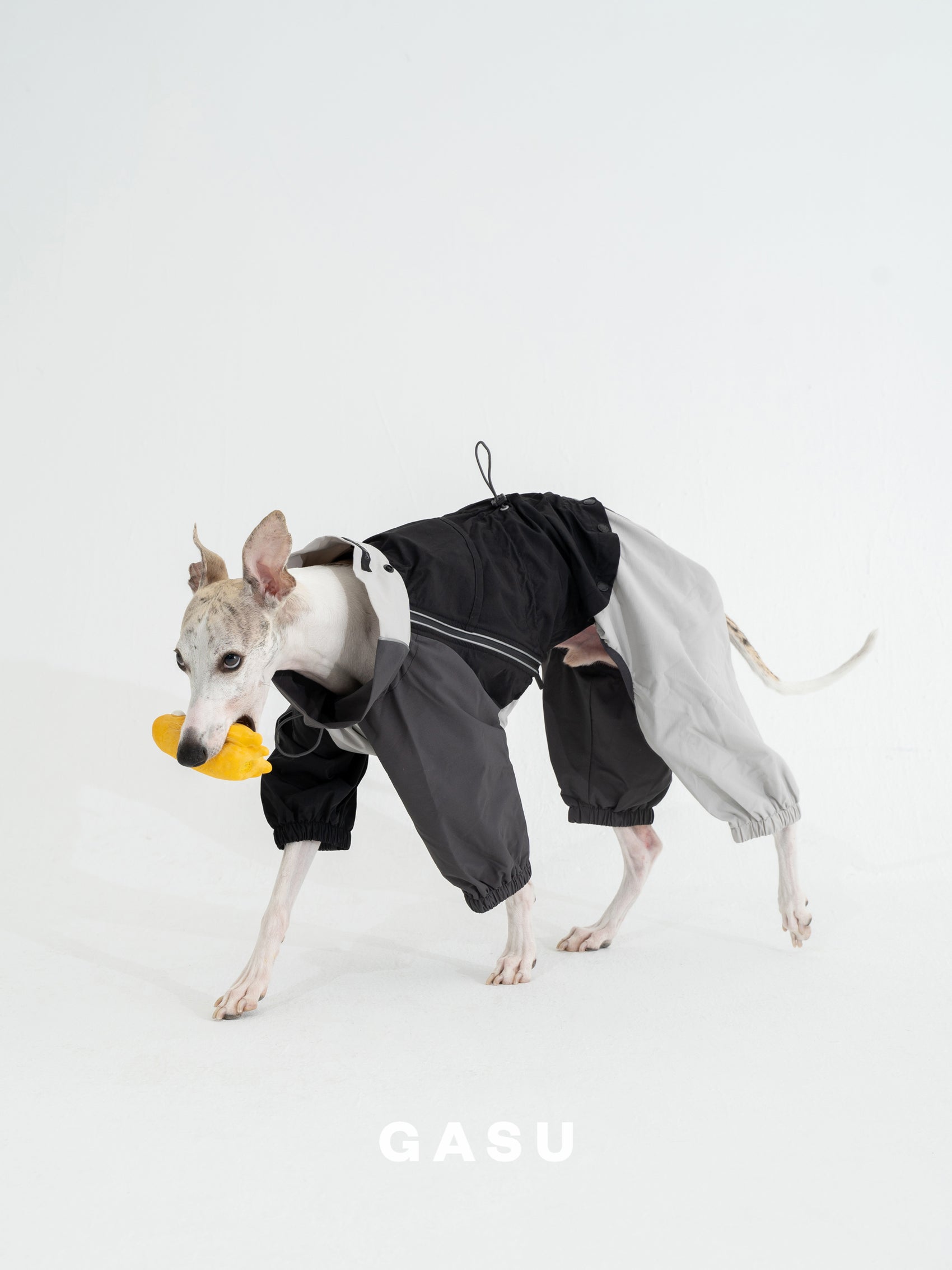 GASU Vautrer / [Coal Grey] Detachable 4-Leg Raincoat / Windbreaker Jacket