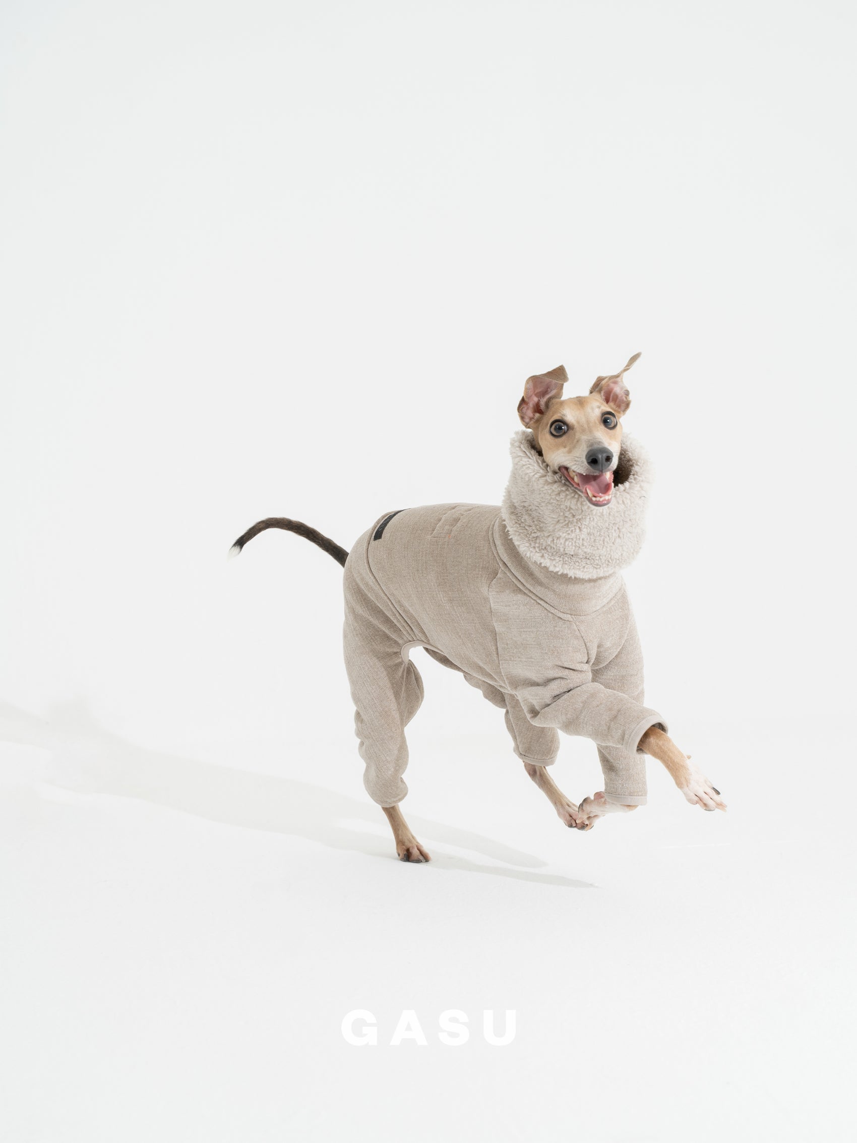GASU Secret / [Sand] 2-Sided Permanent Anti-static Fabric 4-Leg Fleece Technologically Warming Jumpsuit